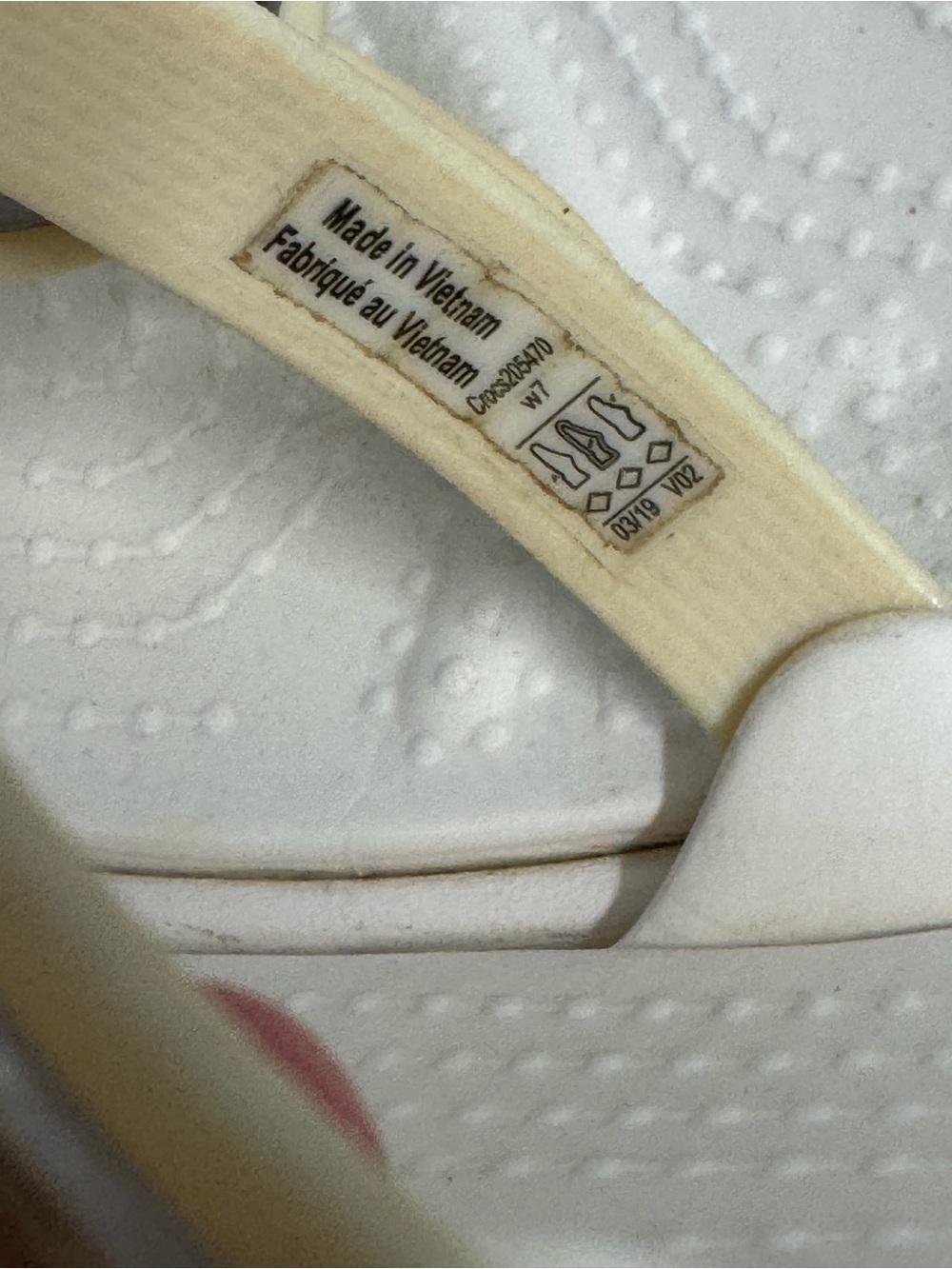 Crocs Sanrah Metal Block Flip Flops White Bronze Comfort Sandals Womens Size 7 - Picture 8 of 8